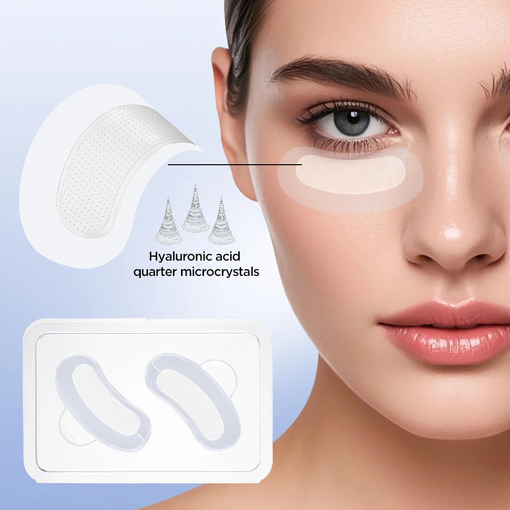 HialuGlow+Retinol Microneedle Eye Patches Mask Korean Skin Care Hyaluronic Acid 1-10PCS for Anti Wrinkle Aging Dark Circle Eyes